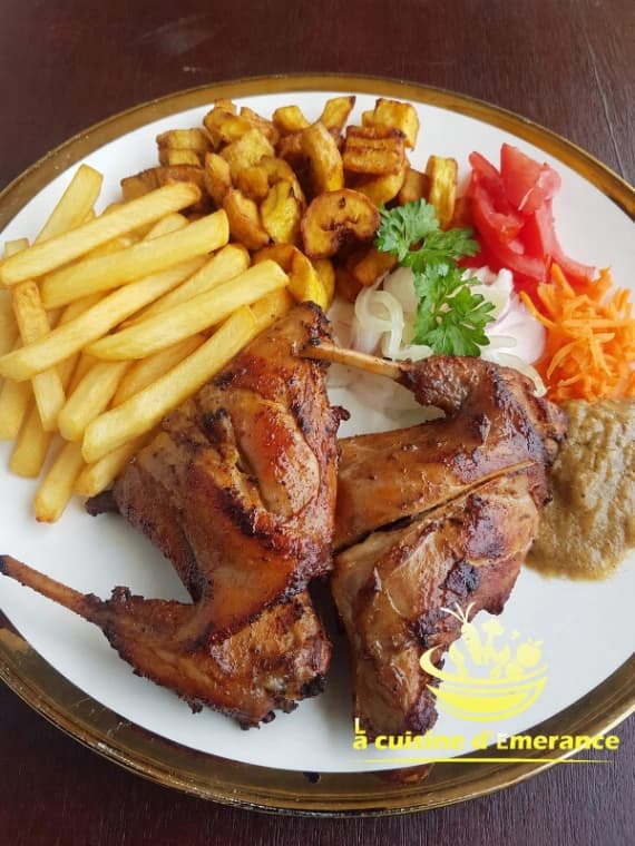 Viande de lapin frittes alloco